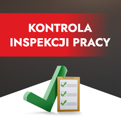 Nagłówek z napisem kontrola inspektora pracy