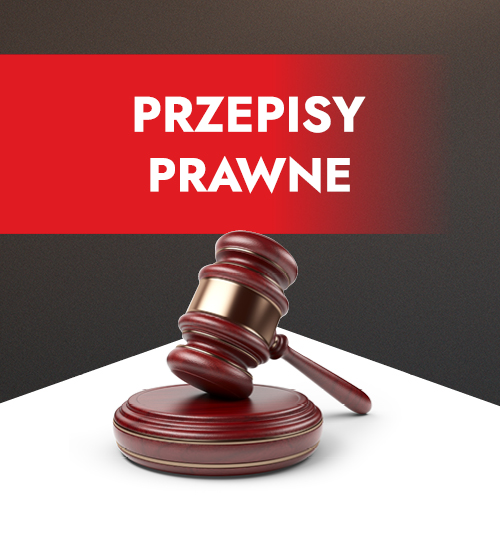 Nagłówek z napisem przepisy prawne